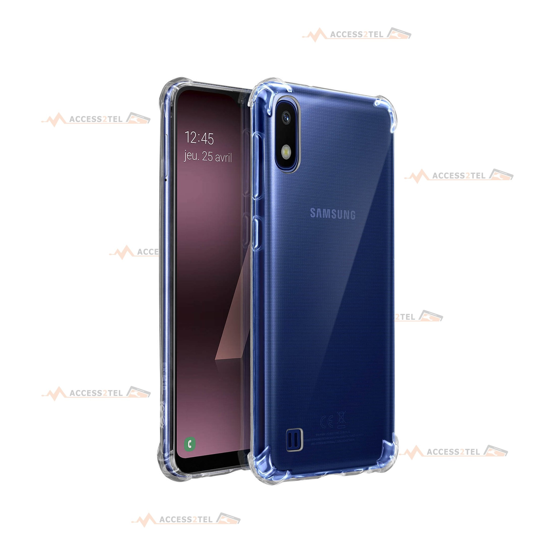 coque pour samsung galaxy A10s transparente coins renforcés