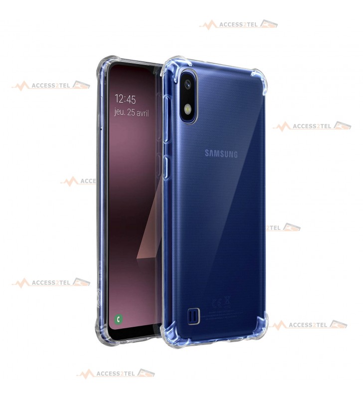 coque pour samsung galaxy A10s transparente coins renforcés