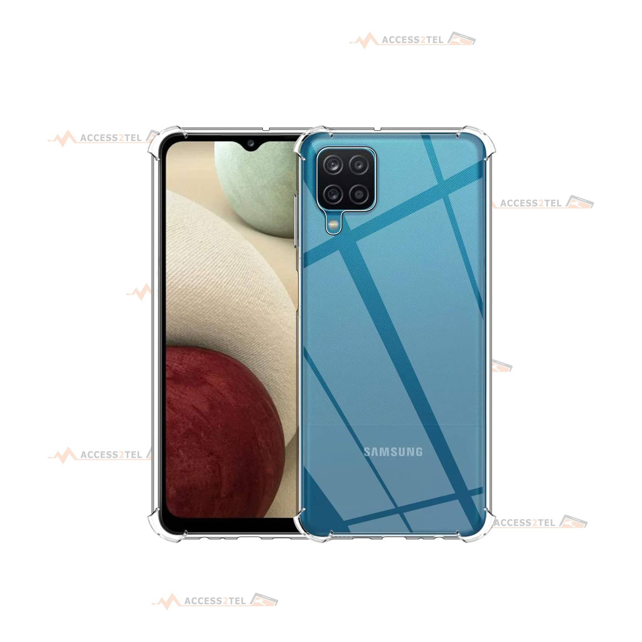 coque pour samsung galaxy A12 transparente coins renforcés