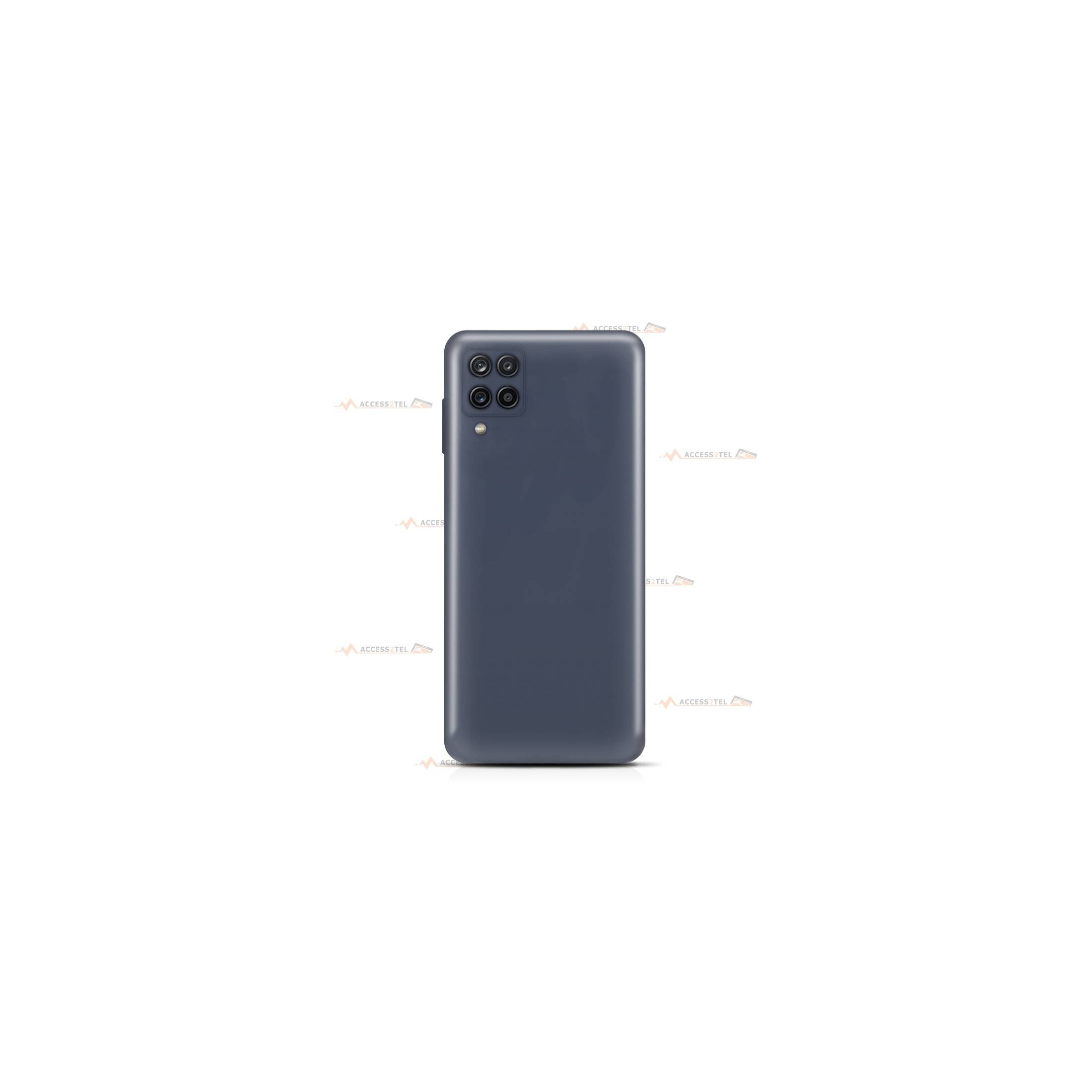 coque pour samsung galaxy A12 silicone bleu gris