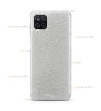 coque pour samsung galaxy A12 paillettes argentée