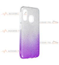 coque renforcée pour samsung galaxy A20e paillettes dégradé violet