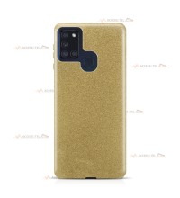 coque pour samsung galaxy A21s paillettes dorée