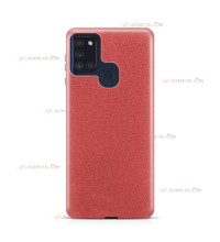 coque pour samsung galaxy A21s paillettes rouge