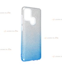 coque renforcée pour samsung galaxy A21s paillettes dégradé bleu