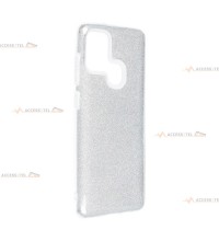 coque renforcée pour samsung galaxy A21s paillettes argentée