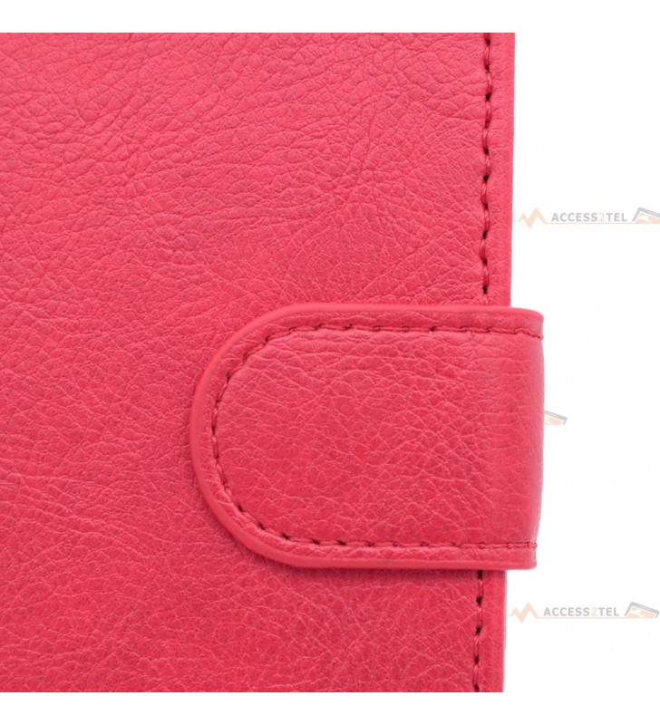 étui rouge en simili-cuir pour samsung galaxy a21s fermoir