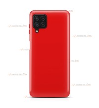 coque pour samsung galaxy a22 4G en silicone soft touch et intérieur microfibre rouge