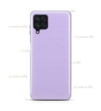 coque pour samsung galaxy a22 4G en silicone soft touch et intérieur microfibre violet lilas