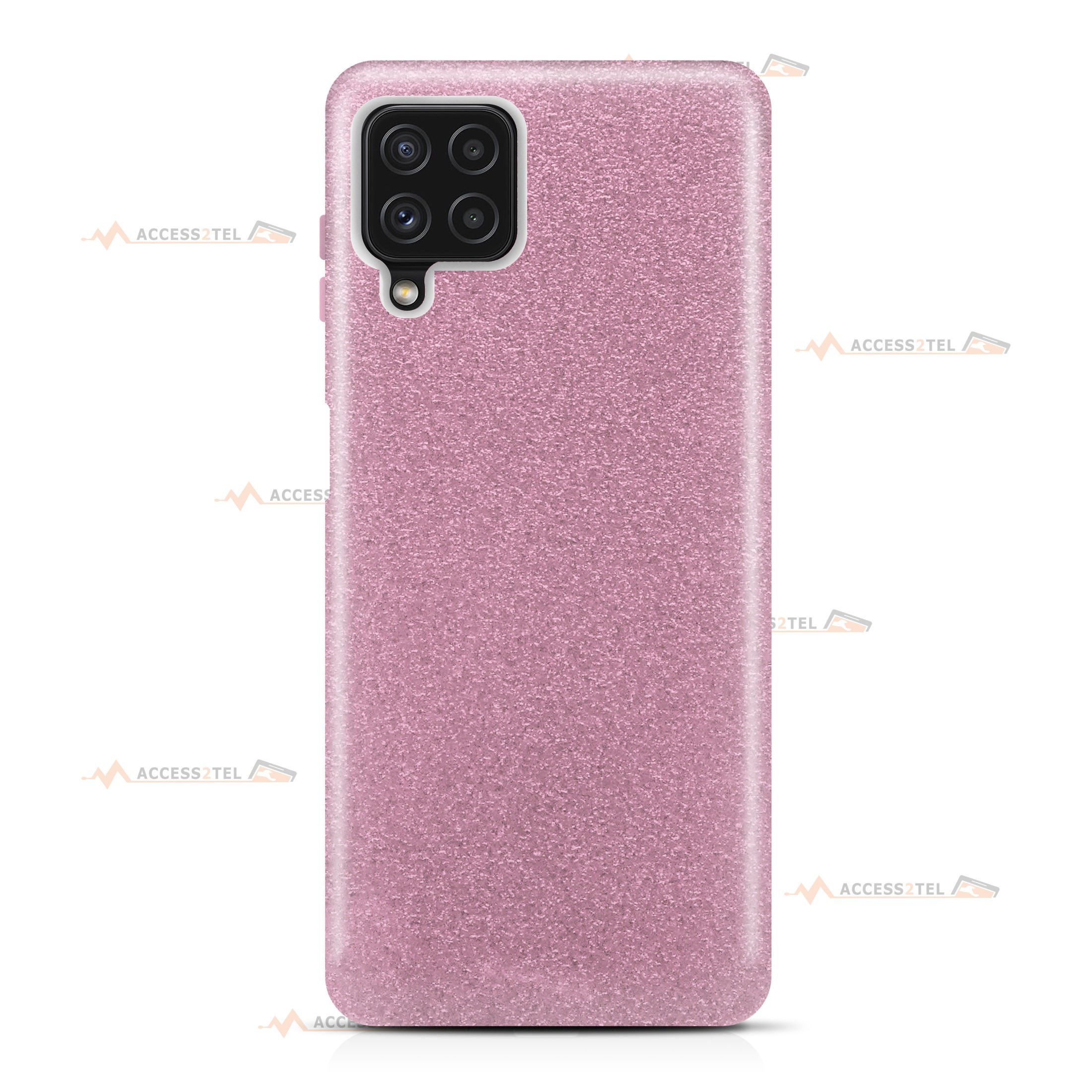 coque pour samsung galaxy A22 4G paillettes rose