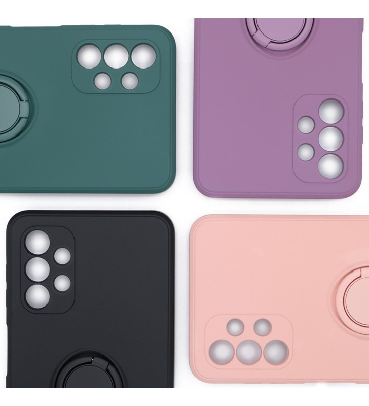 camera coque quatre coloris en silicone avec anneau