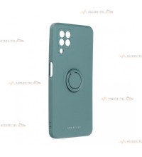 coque verte en silicone avec anneau pour a22 4g