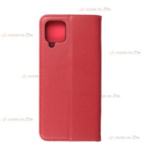 étui rouge en cuir étui pour samsung galaxy a22 4g dos