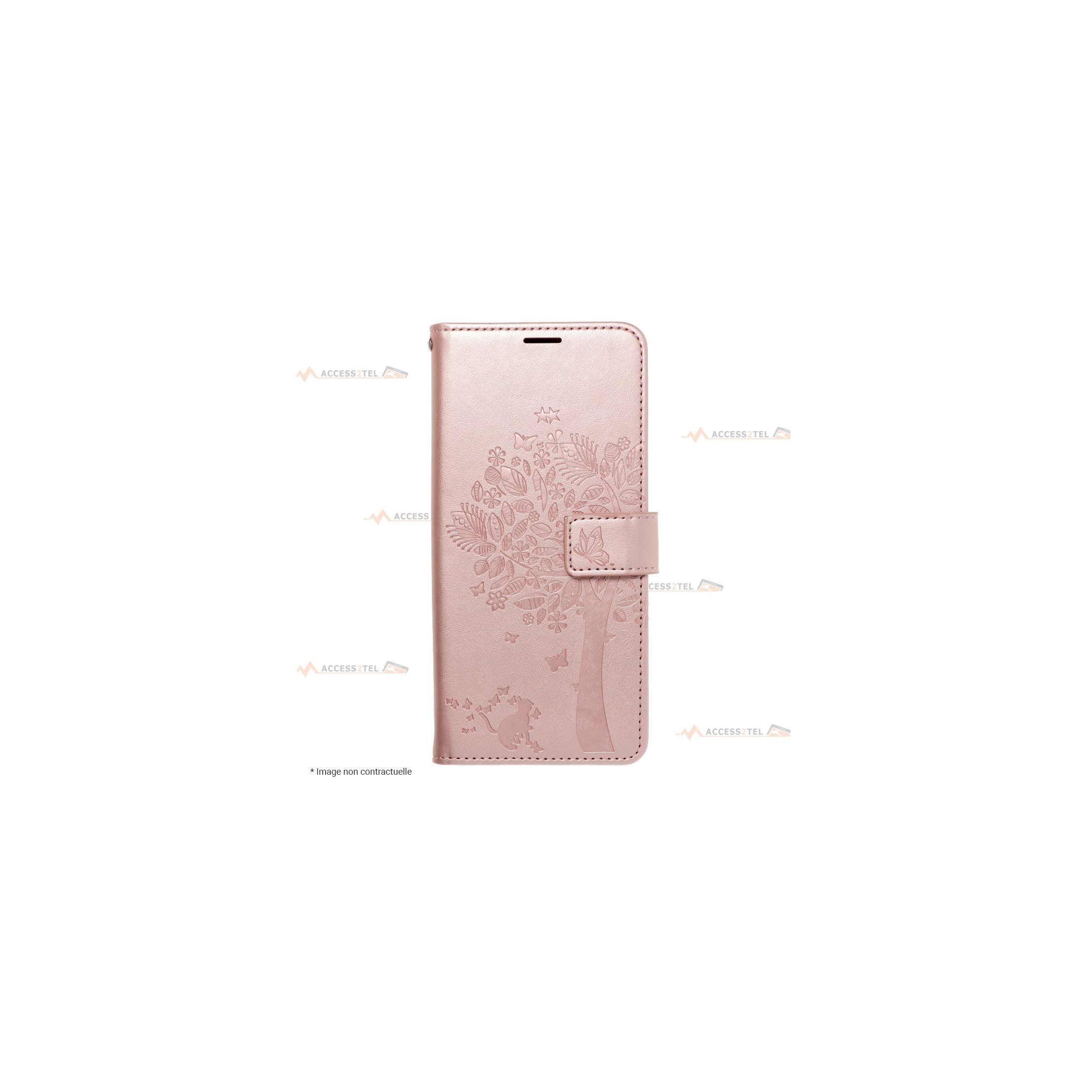 étui pour samsung galaxy A22 4G arbre rose gold