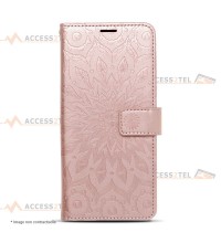 étui pour samsung galaxy A22 4G mandala rose gold