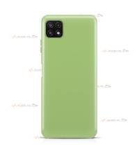 coque pour samsung galaxy a22 5g en silicone soft touch et intérieur microfibre vert clair