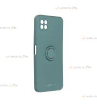 coque verte en silicone avec anneau pour a22 5g