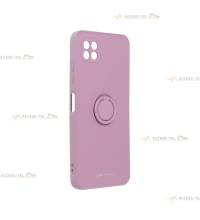 coque violette en silicone avec anneau pour a22 5g