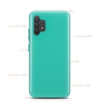 coque pour samsung galaxy a32 4g en silicone soft touch et intérieur microfibre bleu turquoise