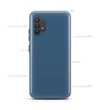 coque pour samsung galaxy A32 4G silicone et microfibre bleu pétrole