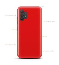 coque pour samsung galaxy A32 4G silicone et microfibre rouge