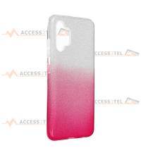 coque renforcée pour samsung galaxy A32 4G paillettes dégradé rose