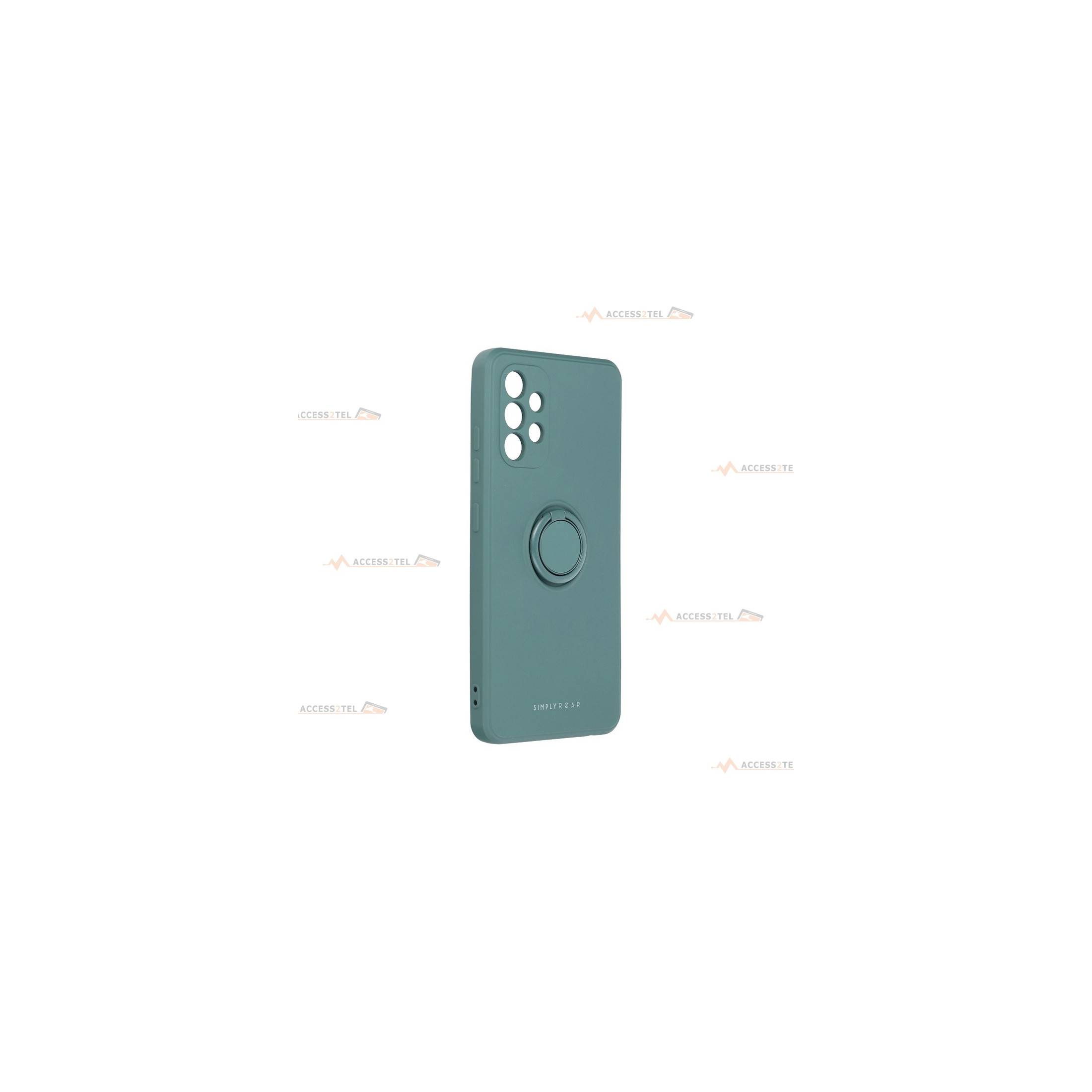 coque verte en silicone avec anneau pour a32 4g