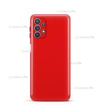 coque pour samsung galaxy a32 5g en silicone soft touch et intérieur microfibre rouge