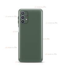 coque pour samsung galaxy a32 5g en silicone soft touch et intérieur microfibre vert de gris