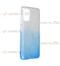 coque renforcée pour samsung galaxy A41 paillettes dégradé bleu