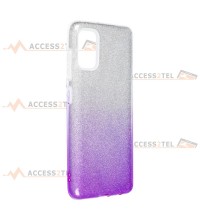 coque renforcée pour samsung galaxy A41 paillettes dégradé violet