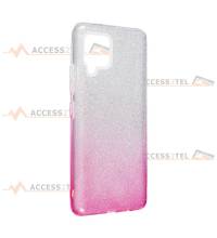 coque renforcée pour samsung galaxy A42 5G paillettes dégradé rose