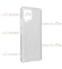 coque renforcée pour samsung galaxy A42 5G paillettes argentée