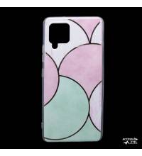 coque de téléphone design moderne rose et vert pâle pour samsung galaxy a42 5G