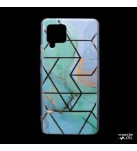 coque de téléphone design moderne marble turquoise pour samsung galaxy a42 5G