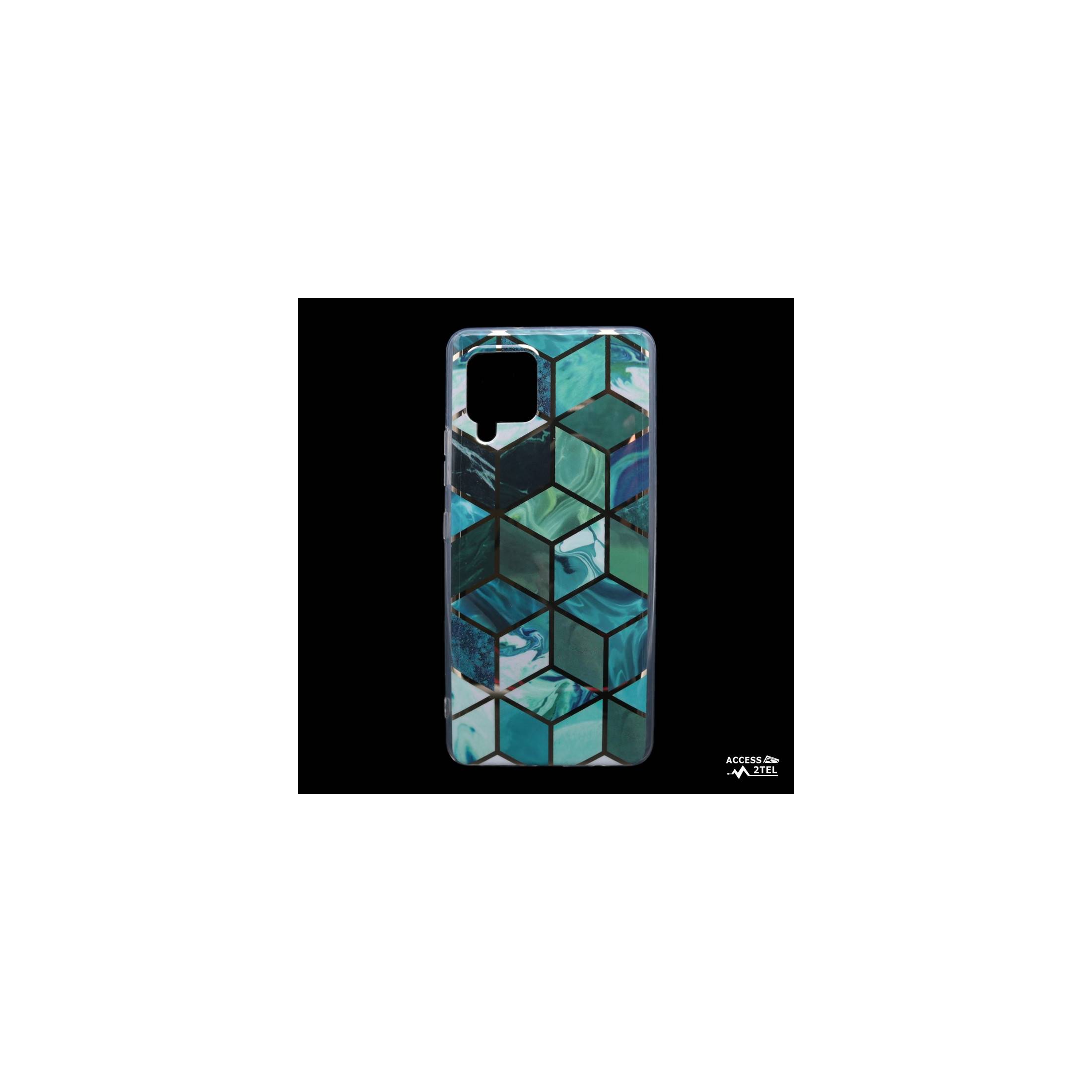 coque de téléphone design moderne marbre vert pour samsung galaxy a42 5G