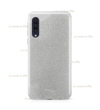 coque pour samsung galaxy A50 paillettes argentée