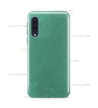 coque pour samsung galaxy A50 paillettes turquoise