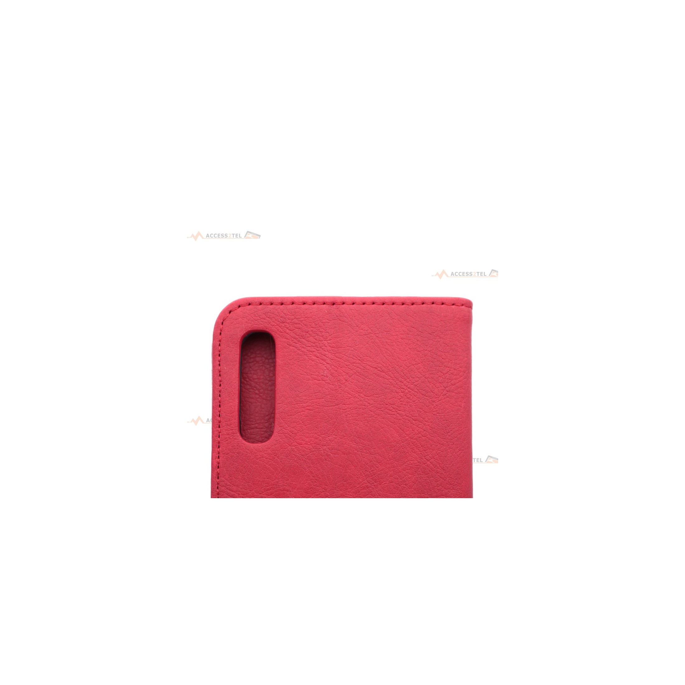 étui rouge en simili-cuir étui pour samsung galaxy a50 dos