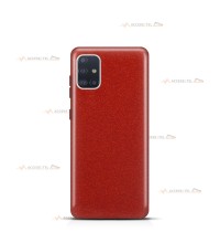 coque pour samsung galaxy A51 paillettes rouge