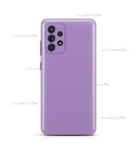 coque pour samsung galaxy A52 silicone et microfibre violet lilas