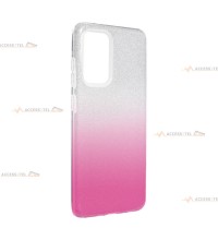 coque renforcée pour samsung galaxy A52 paillettes dégradé rose