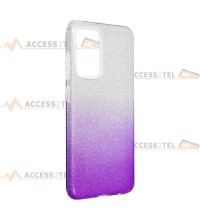 coque renforcée pour samsung galaxy A52 paillettes dégradé violet