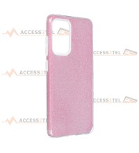 coque renforcée pour samsung galaxy A52 paillettes rose