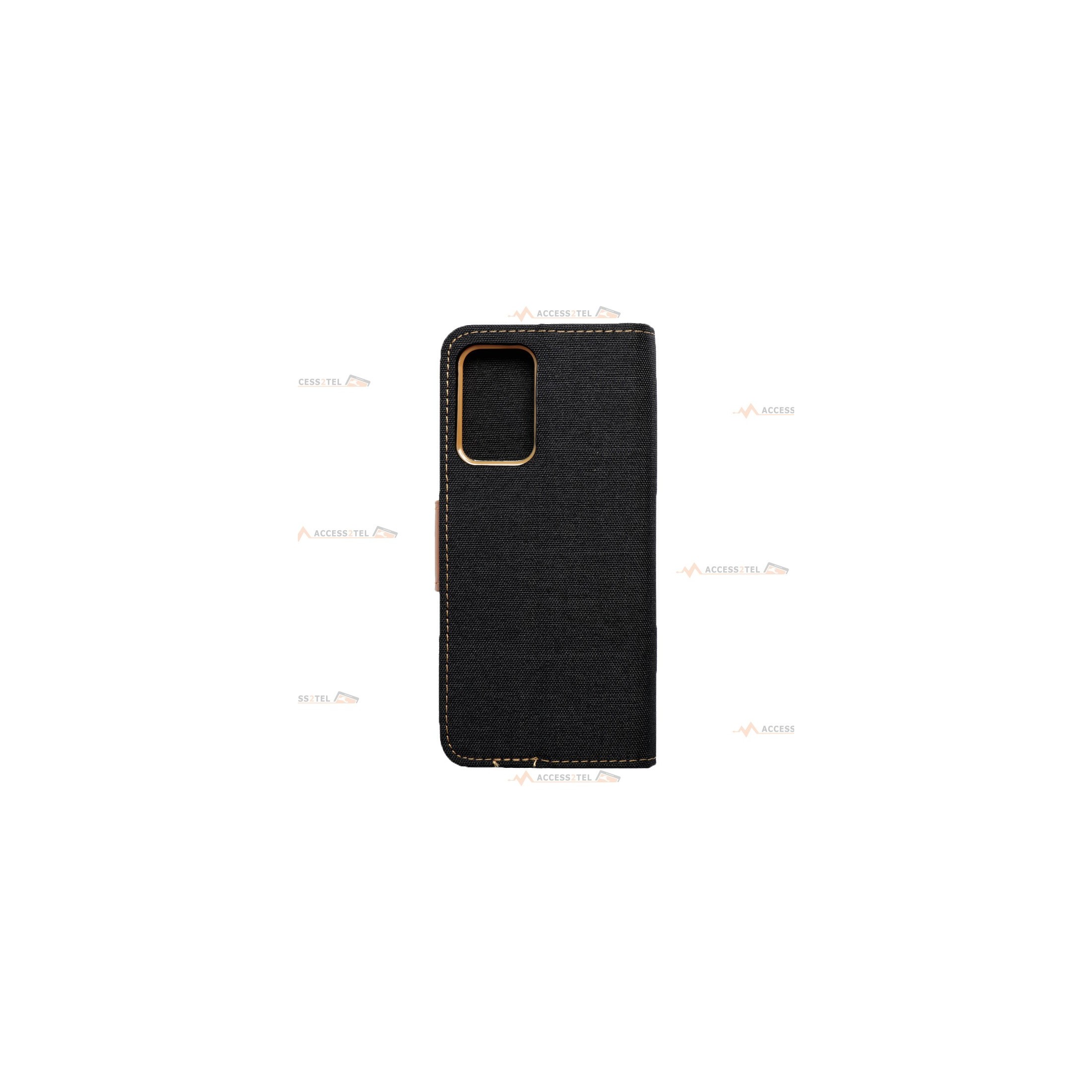 étui pour samsung galaxy A52 imitation jean noir dos