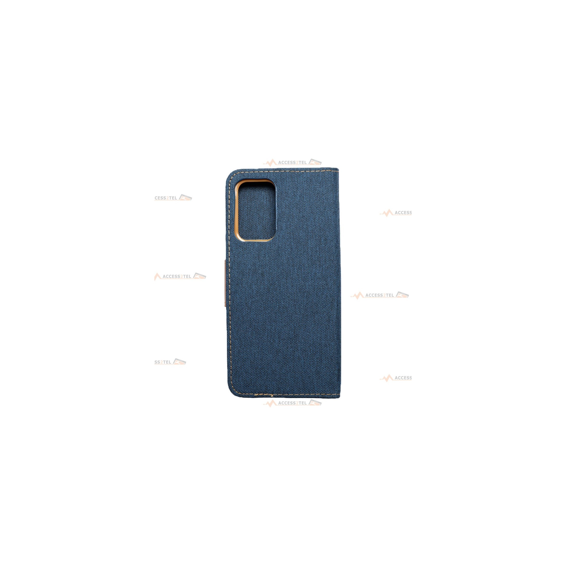 étui pour samsung galaxy A52 imitation jean bleu caméra