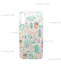 coque de téléphone pour samsung galaxy a70 illustrée rigolote avec des flamants roses des cactus des ananas des pastèques