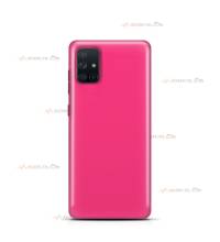 coque pour samsung galaxy A71 silicone et microfibre rose fuchsia