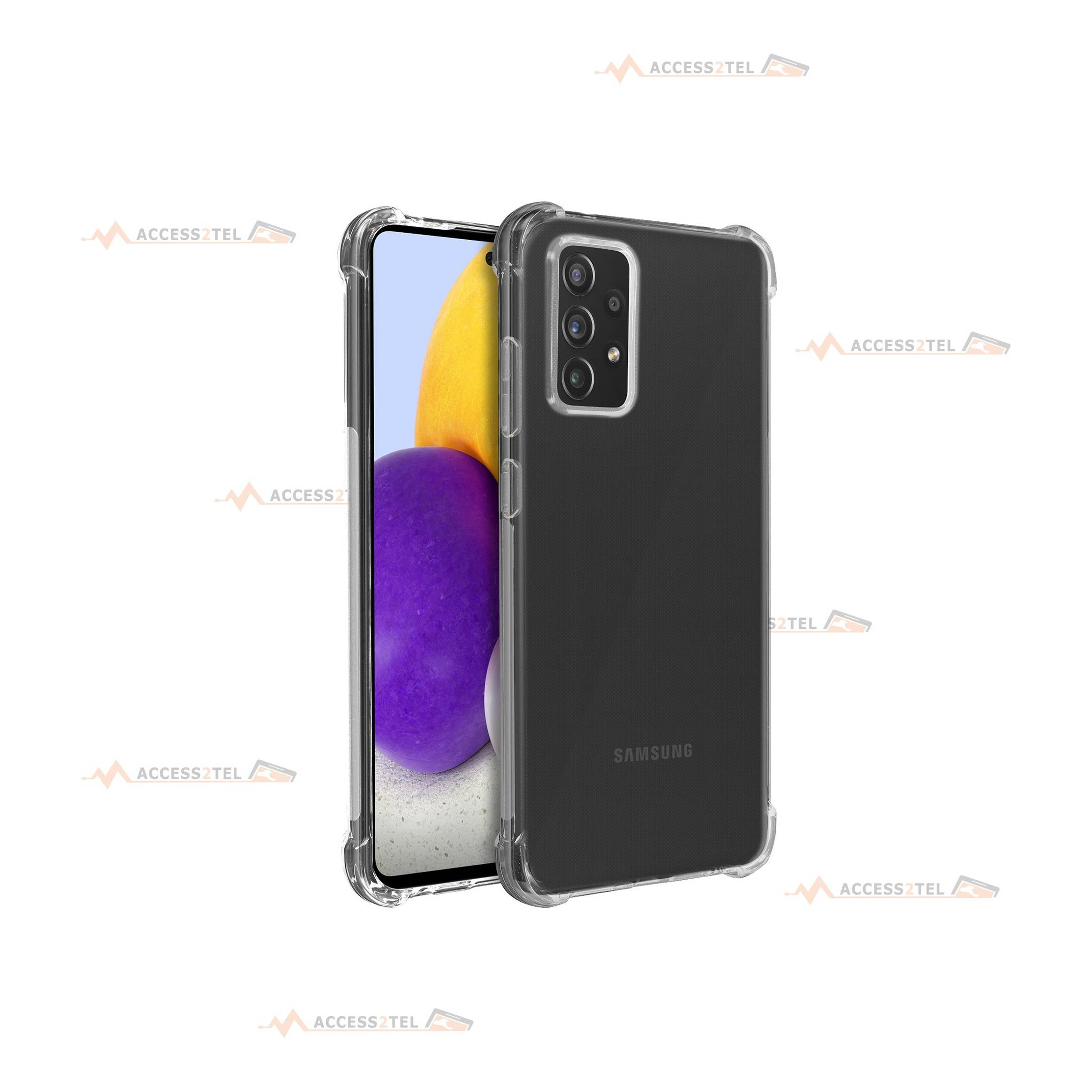 coque pour samsung galaxy A72 transparente coins renforcés