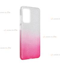 coque renforcée pour samsung galaxy A72 paillettes dégradé rose